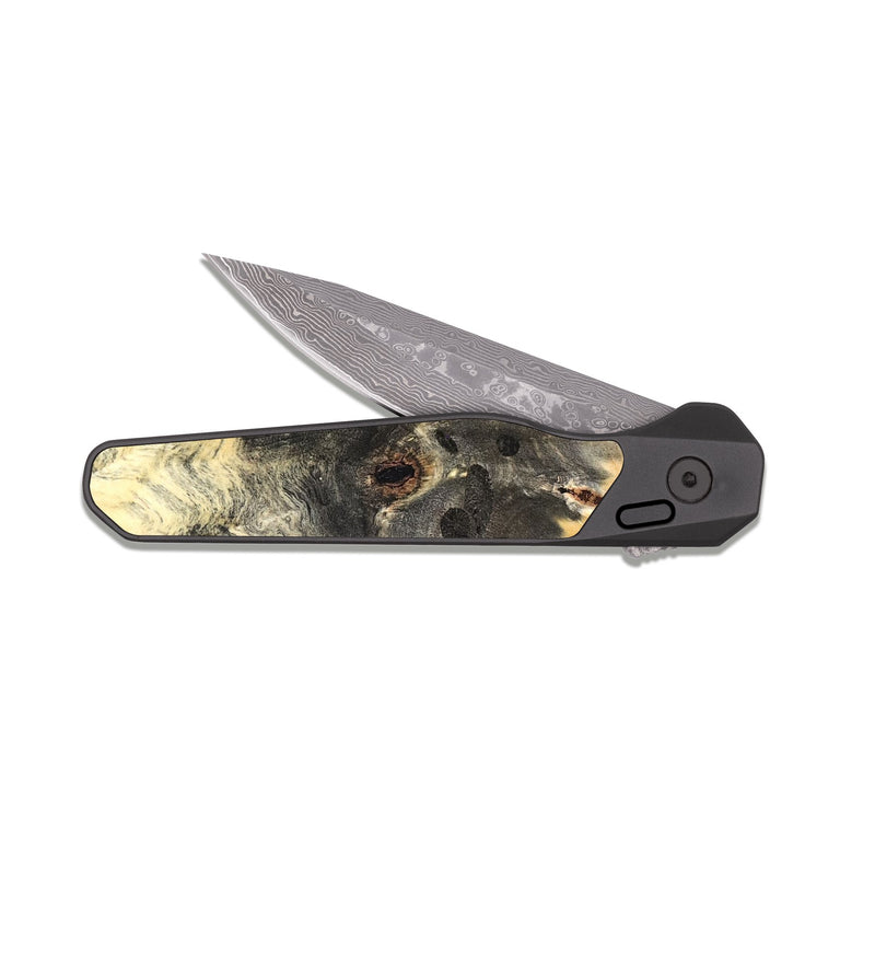 EDC Dark Damascus Wood Pocket Knife - Jazmyn (Red, 819754)