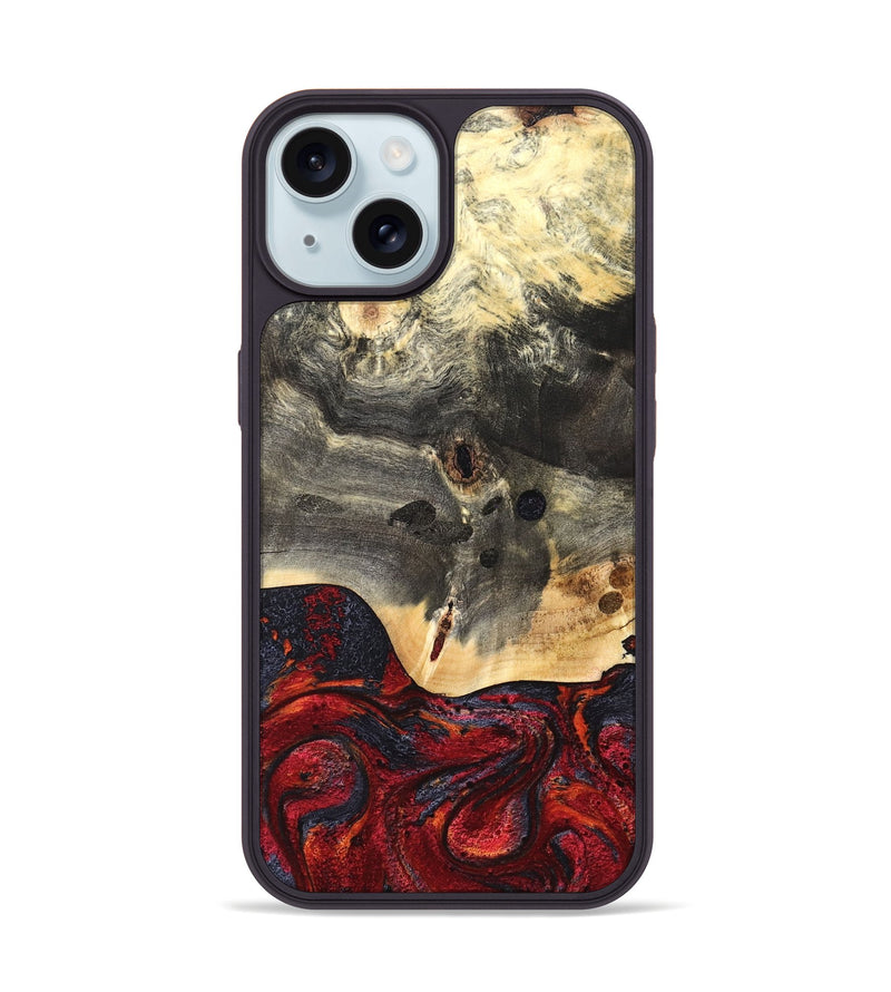iPhone 15 Wood Phone Case - Jazmyn (Red, 819754)