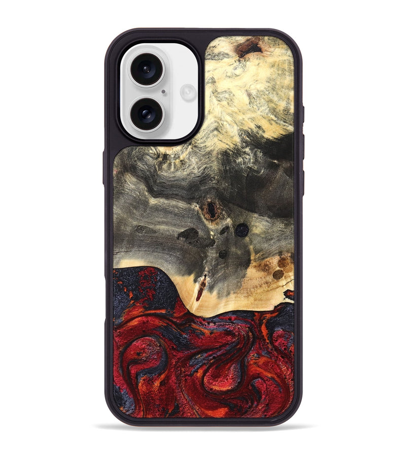 iPhone 16 Plus Wood Phone Case - Jazmyn (Red, 819754)