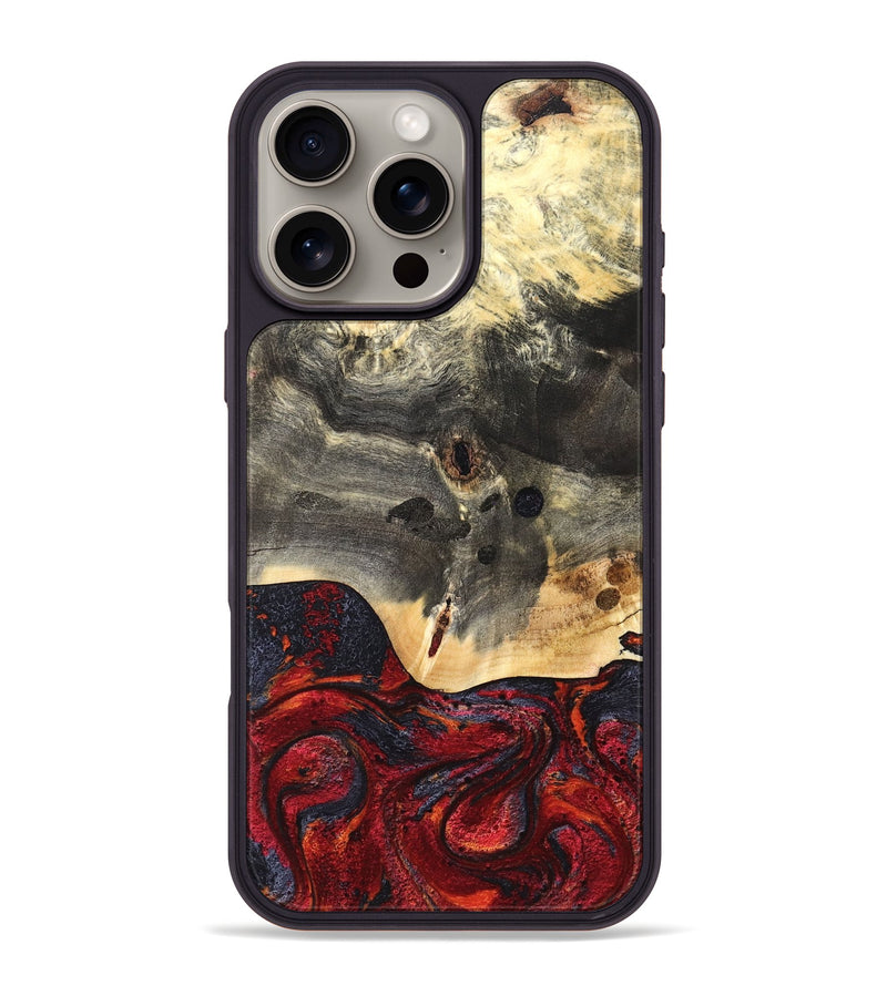 iPhone 16 Pro Max Wood Phone Case - Jazmyn (Red, 819754)