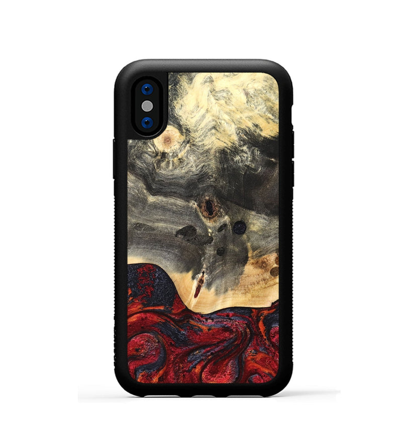 iPhone Xs Wood Phone Case - Jazmyn (Red, 819754)