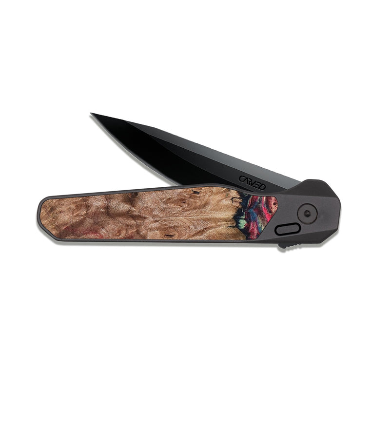 EDC Dark Slate Wood Pocket Knife - Blanch (Red, 819755)