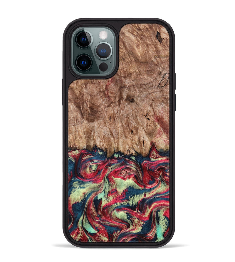 iPhone 12 Pro Max Wood Phone Case - Blanch (Red, 819755)