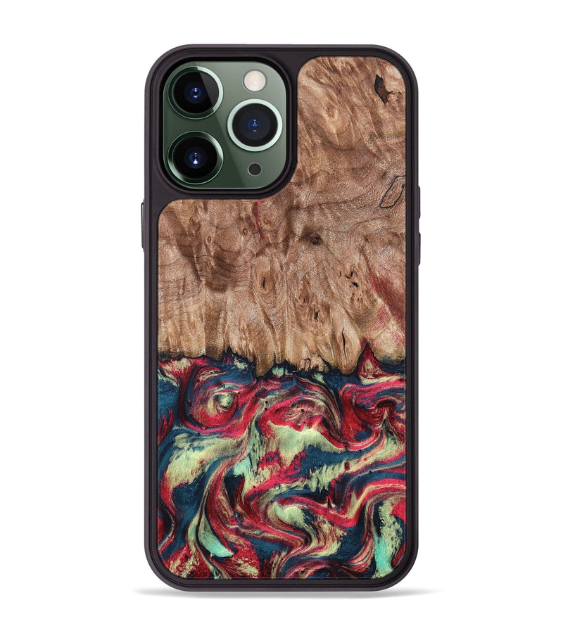 iPhone 13 Pro Max Wood Phone Case - Blanch (Red, 819755)