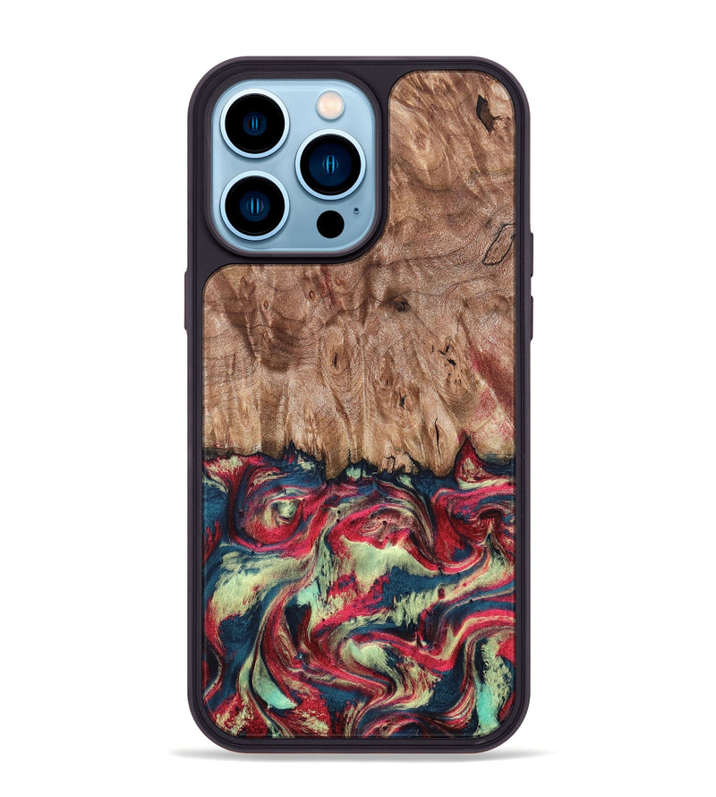 iPhone 14 Pro Max Wood Phone Case - Blanch (Red, 819755)