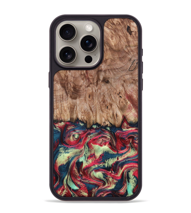 iPhone 15 Pro Max Wood Phone Case - Blanch (Red, 819755)