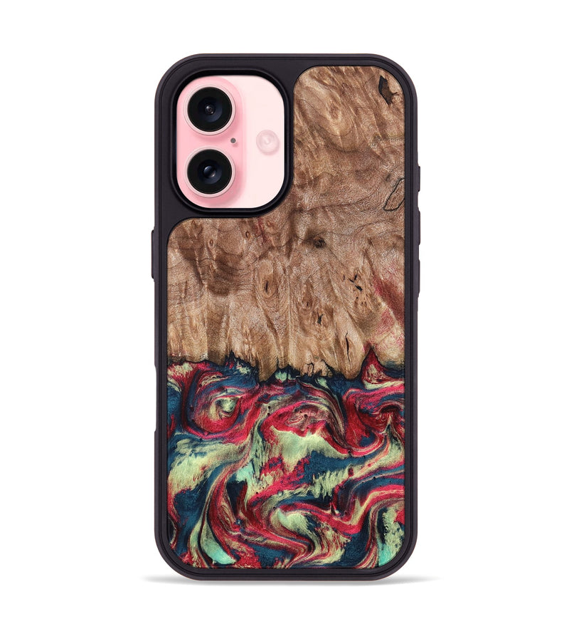 iPhone 16 Wood Phone Case - Blanch (Red, 819755)
