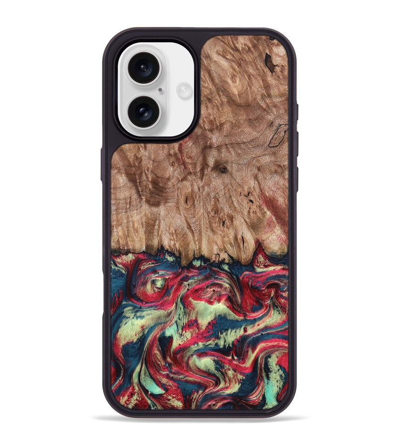 iPhone 16 Plus Wood Phone Case - Blanch (Red, 819755)