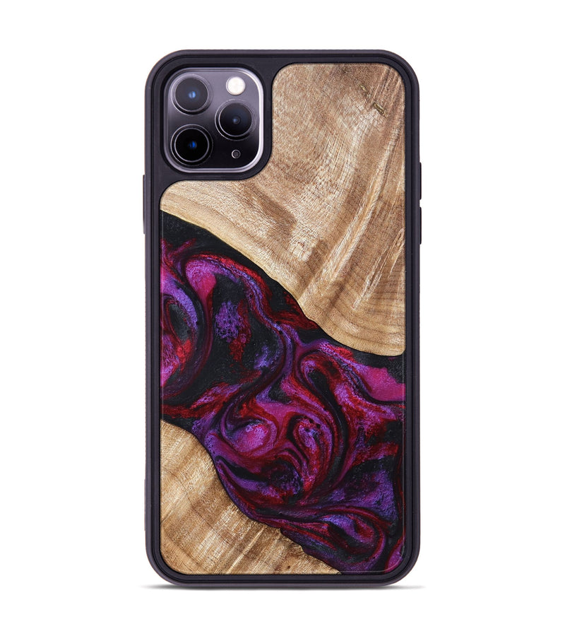 iPhone 11 Pro Max Wood Phone Case - Margot (Red, 819756)