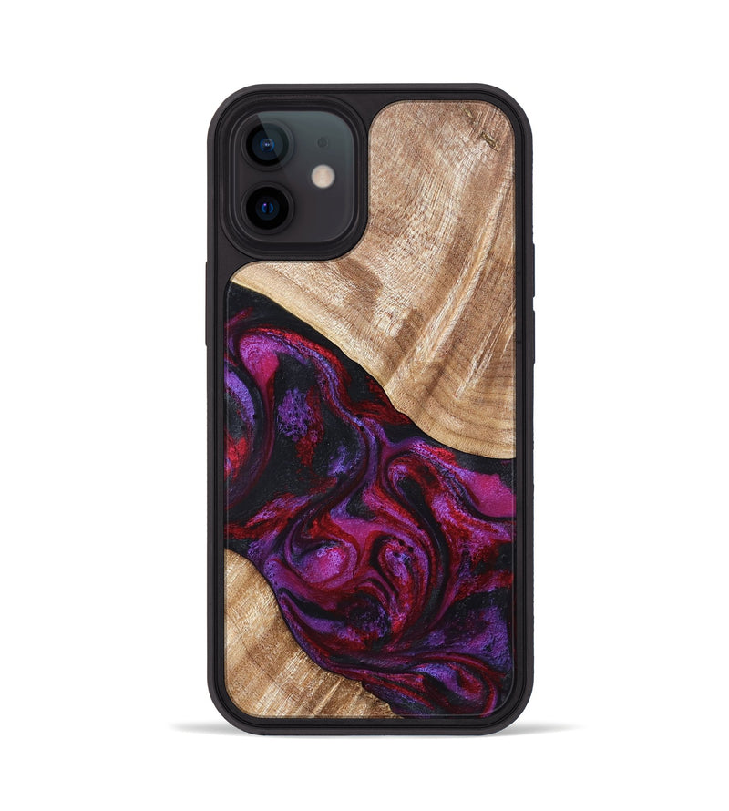 iPhone 12 Wood Phone Case - Margot (Red, 819756)