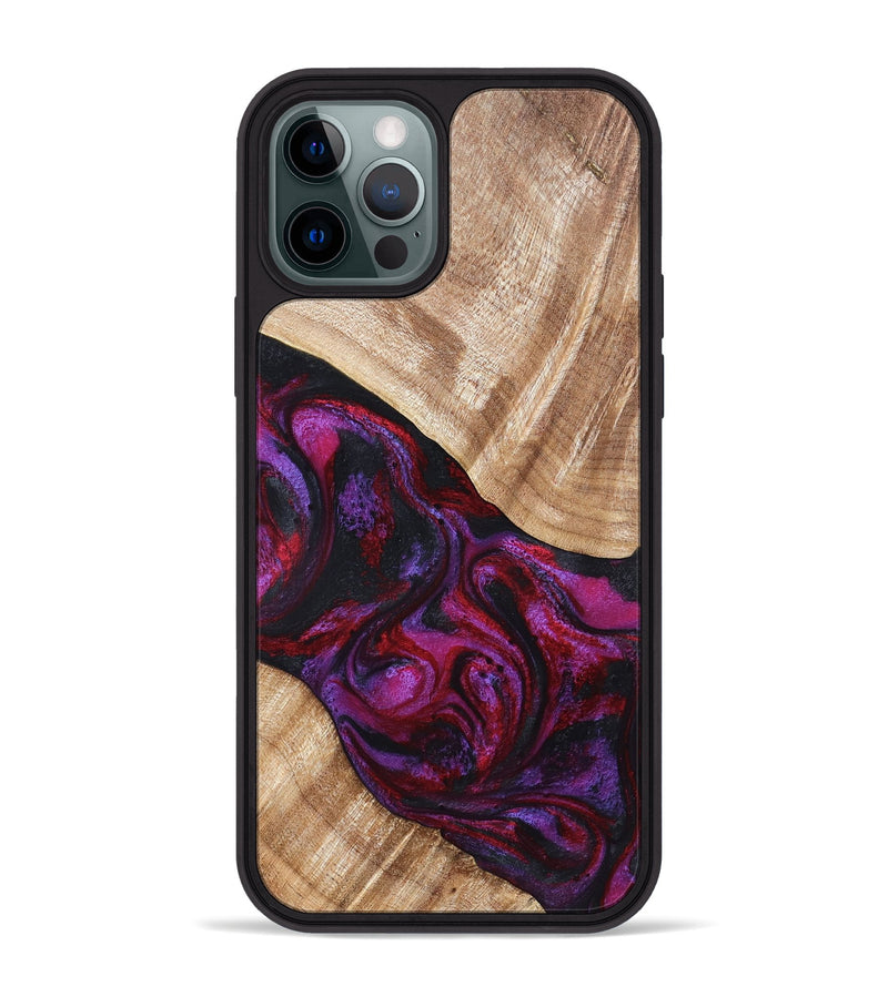 iPhone 12 Pro Max Wood Phone Case - Margot (Red, 819756)