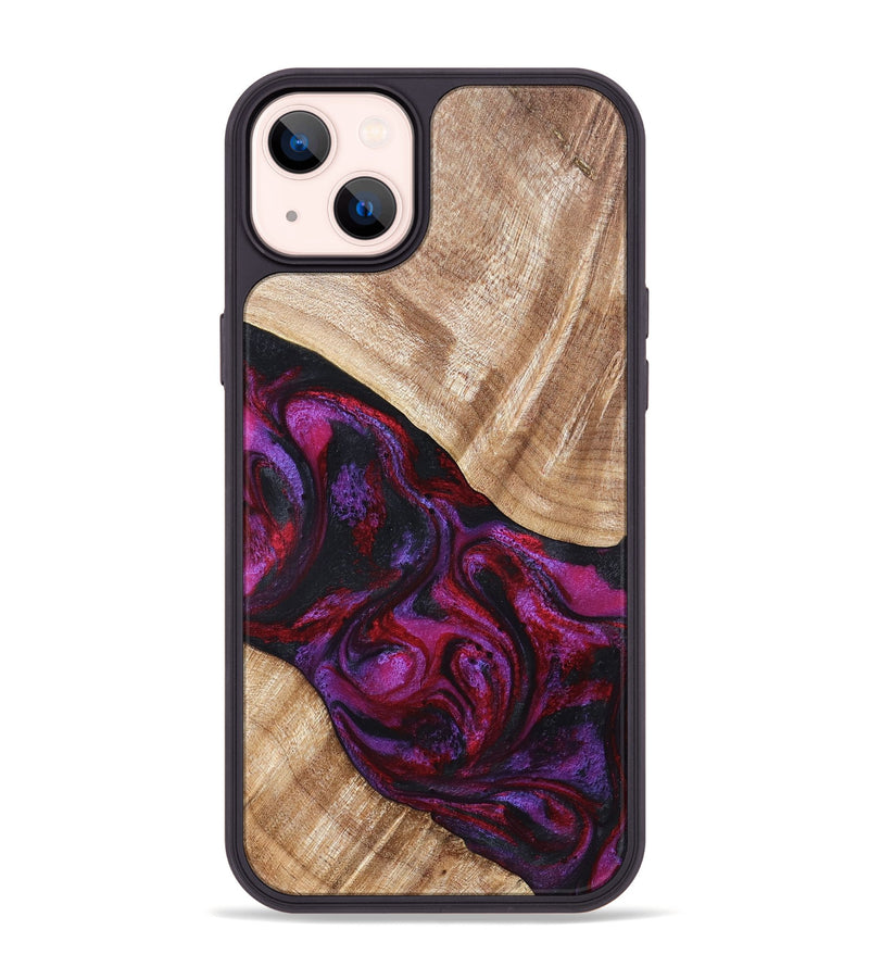 iPhone 14 Plus Wood Phone Case - Margot (Red, 819756)