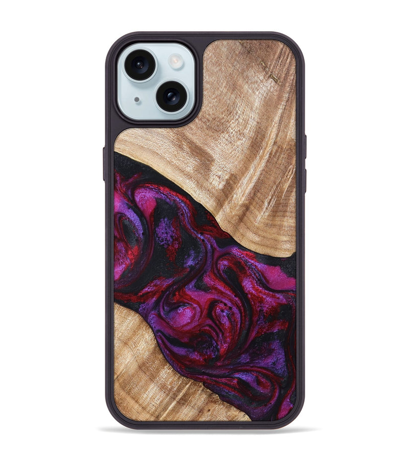 iPhone 15 Plus Wood Phone Case - Margot (Red, 819756)