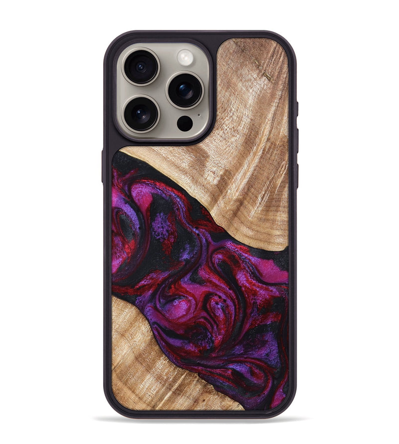 iPhone 15 Pro Max Wood Phone Case - Margot (Red, 819756)