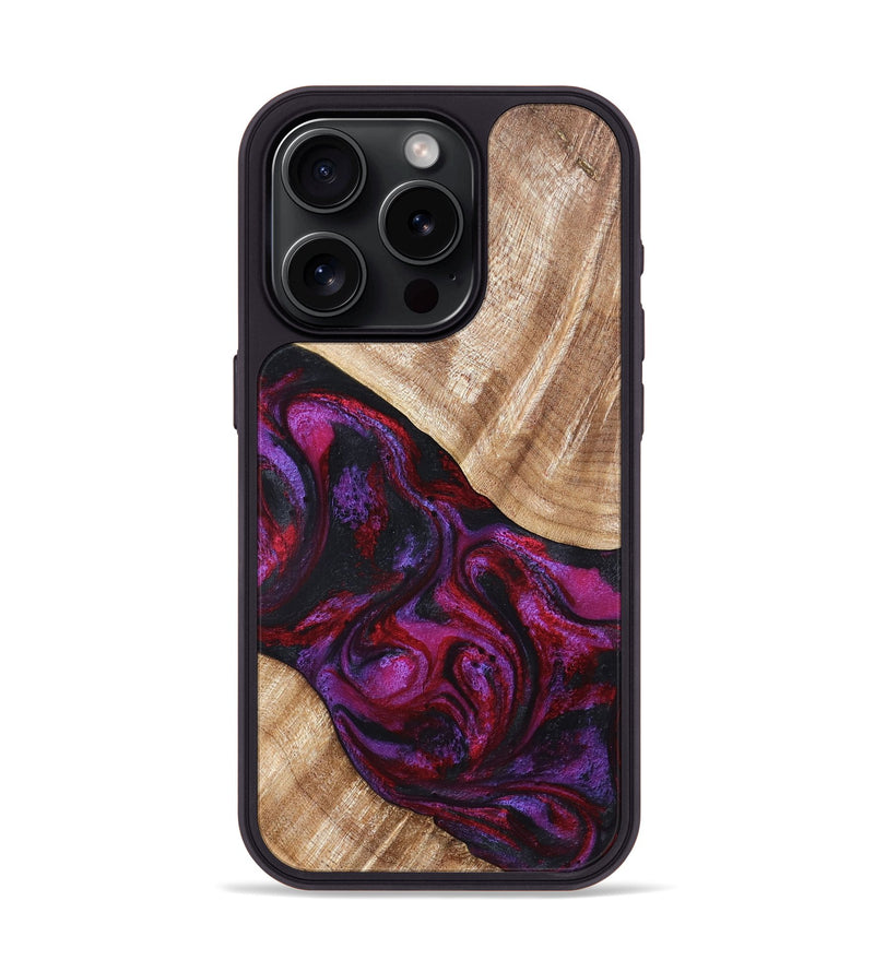 iPhone 15 Pro Wood Phone Case - Margot (Red, 819756)