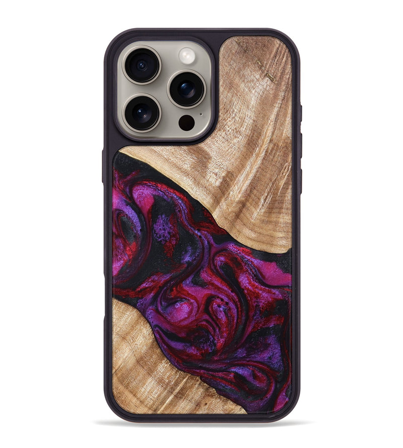 iPhone 16 Pro Max Wood Phone Case - Margot (Red, 819756)