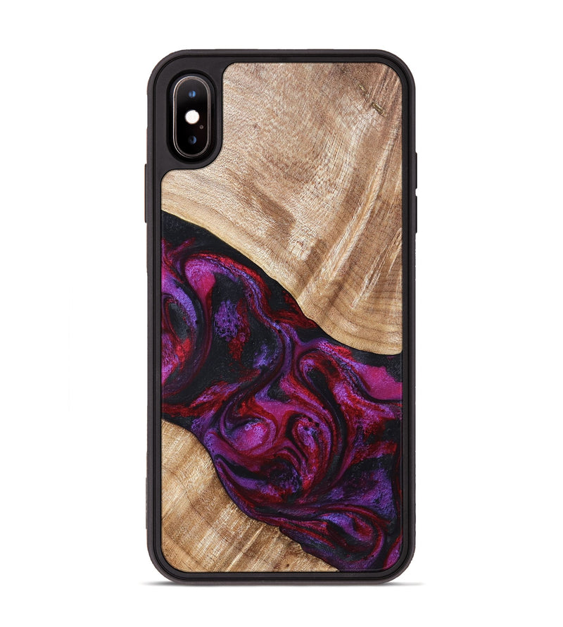 iPhone Xs Max Wood Phone Case - Margot (Red, 819756)