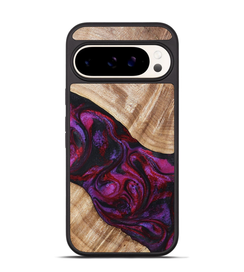 Pixel 9 Wood Phone Case - Margot (Red, 819756)