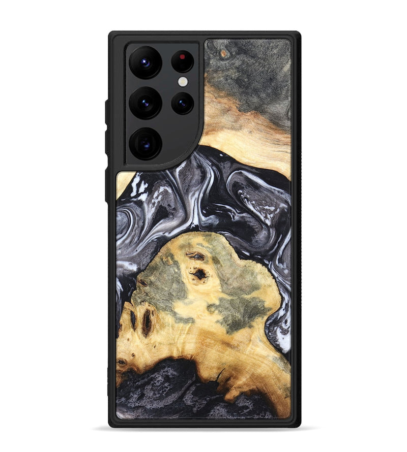 Galaxy S22 Ultra Wood Phone Case - Odis (Black & White, 819757)