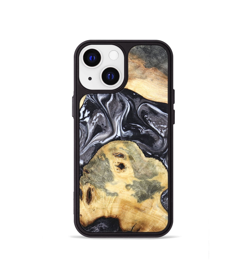 iPhone 13 mini Wood Phone Case - Odis (Black & White, 819757)
