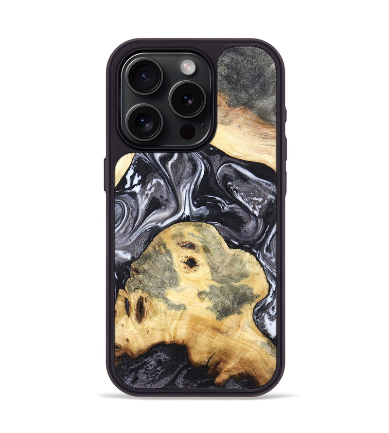 iPhone 15 Pro Wood Phone Case - Odis (Black & White, 819757)