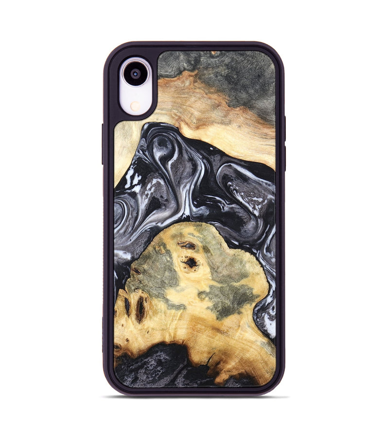 iPhone Xr Wood Phone Case - Odis (Black & White, 819757)