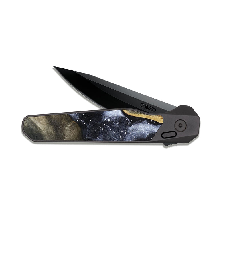 EDC Dark Slate Wood Pocket Knife - Averi (Cosmos, 819763)