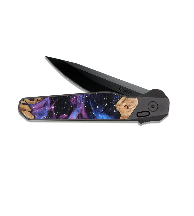 EDC Dark Slate Wood Pocket Knife - Elenora (Cosmos, 819764)
