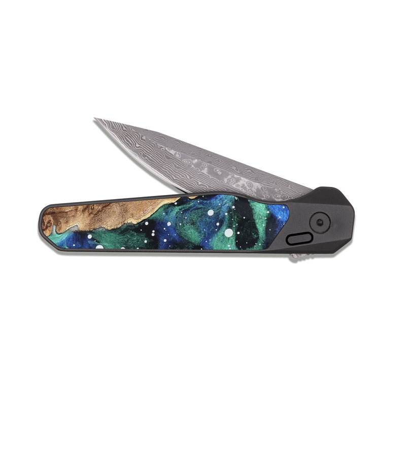 EDC Dark Damascus Wood Pocket Knife - Kirby (Cosmos, 819766)