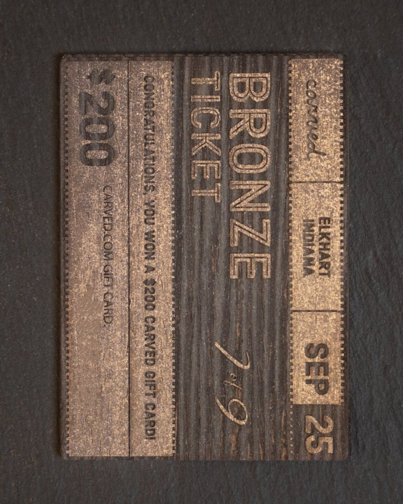 Bronze ticket for Carved event
