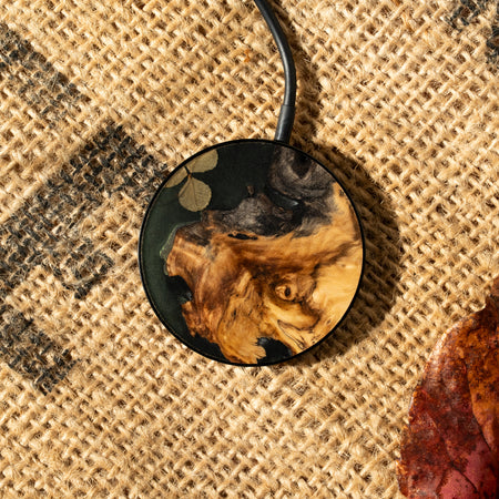 MagSafe Wireless Charger on green leaves