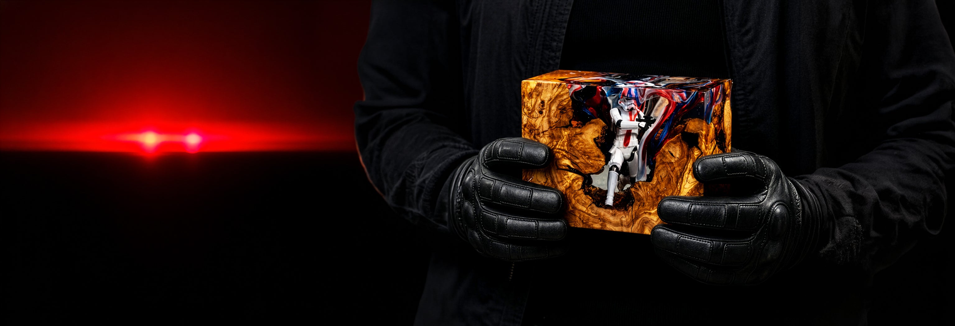 Carved Phone Case on display