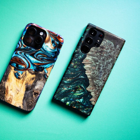 Live Edge Phone Cases made from Wood and Resin