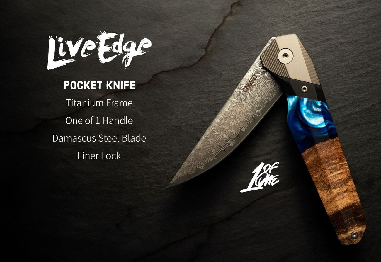 Carved Live Edge Pocket Knife