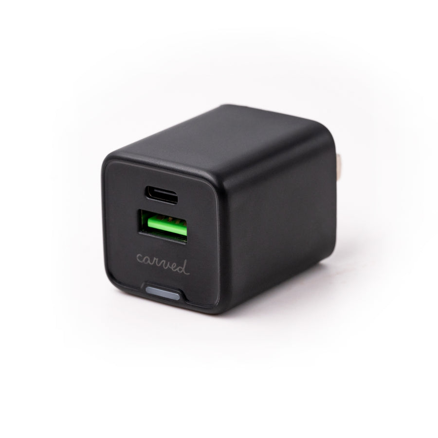 Carved Quick Charge 3.0 USB + USB-C 30W Wall Plug