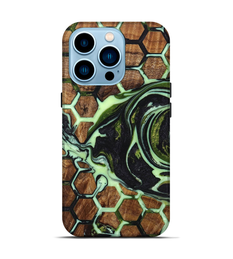 iPhone 14 Pro Wood+Resin Live Edge Phone Case - Justice (Pattern, 649985)