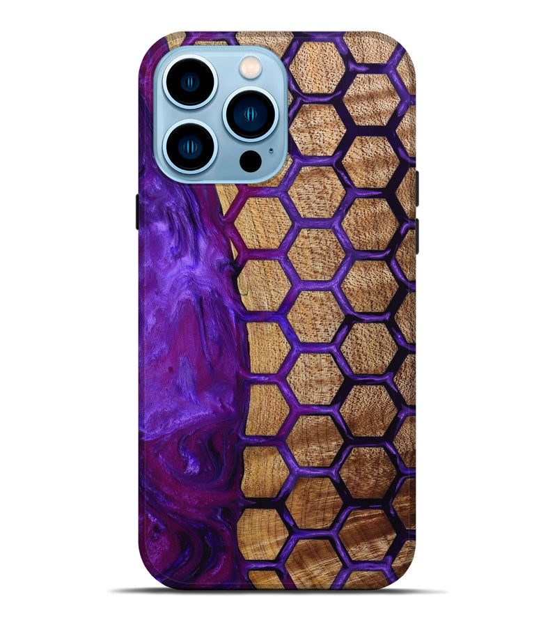 iPhone 14 Pro Max Wood+Resin Live Edge Phone Case - Ethan (Pattern, 651793)