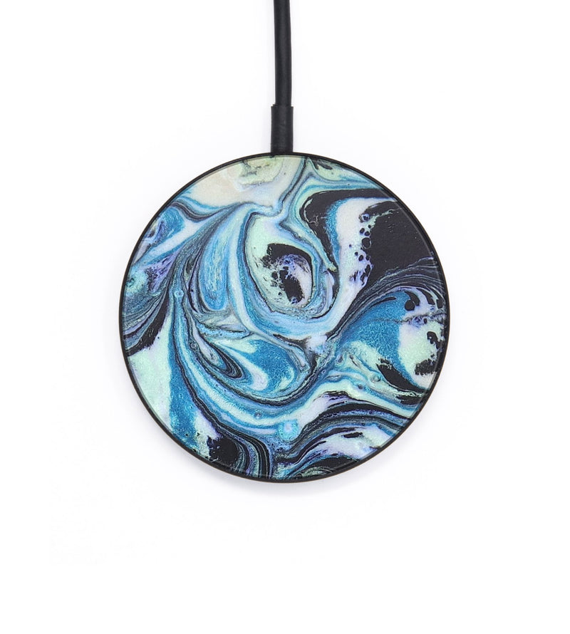 Circle Wood+Resin Wireless Charger - Judith (Blue, 655164)