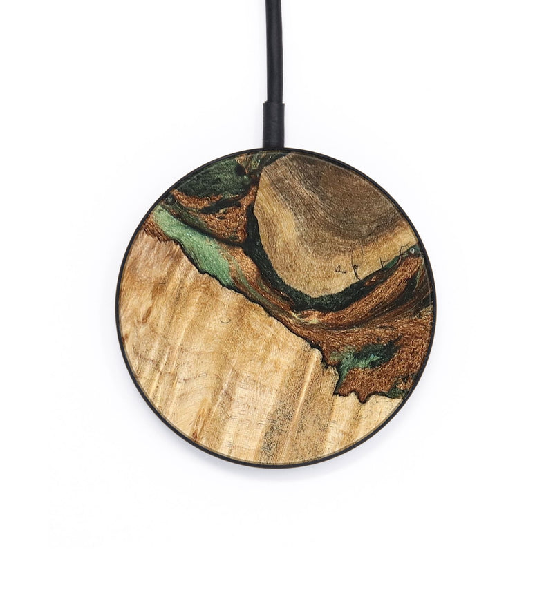 Circle Wood+Resin Wireless Charger - Kennedy (Green, 655387)