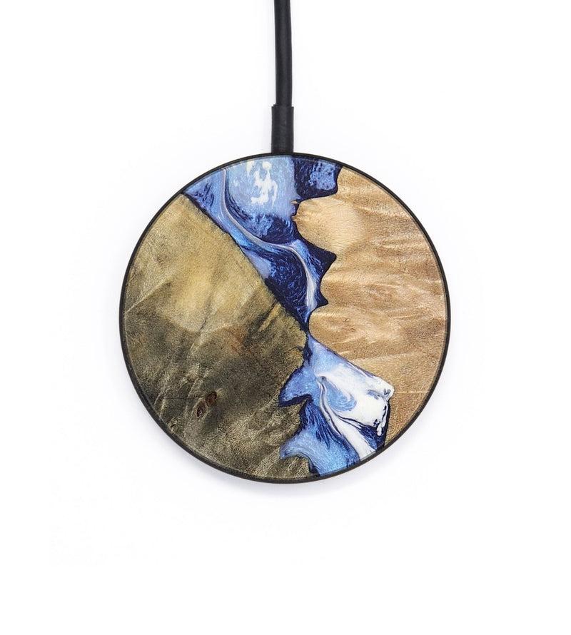 Circle Wood+Resin Wireless Charger - Maude (Blue, 655658)