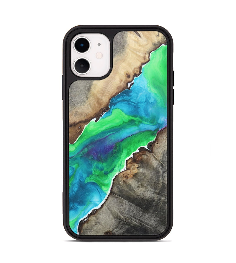 iPhone 11 Wood+Resin Phone Case - Mackenzie (Watercolor, 655889)
