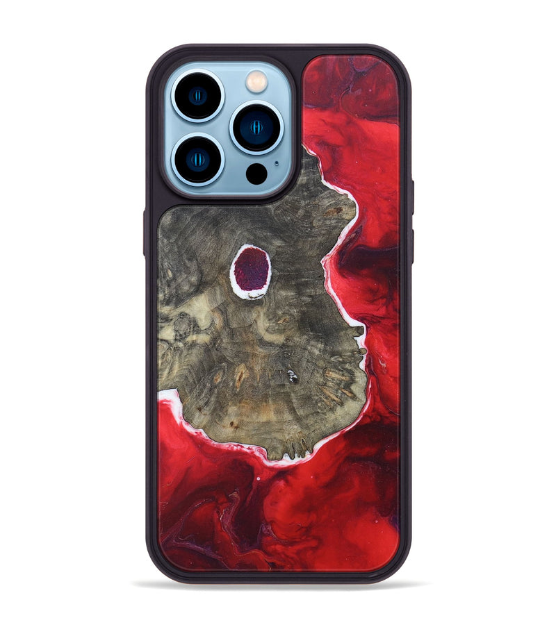 iPhone 14 Pro Max Wood+Resin Phone Case - Dolores (Watercolor, 656006)