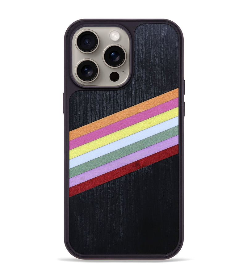 iPhone 15 Pro Max Wood+Resin Phone Case - Kenneth (Retro, 659512)
