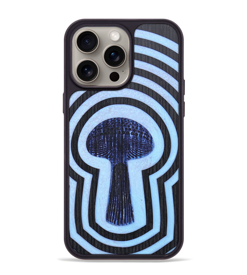 iPhone 15 Pro Max Wood+Resin Phone Case - Patricia (Retro, 659519)