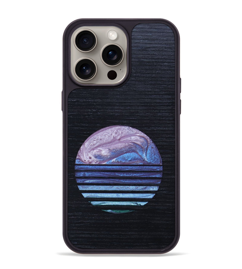 iPhone 15 Pro Max Wood+Resin Phone Case - Melody (Retro, 659524)