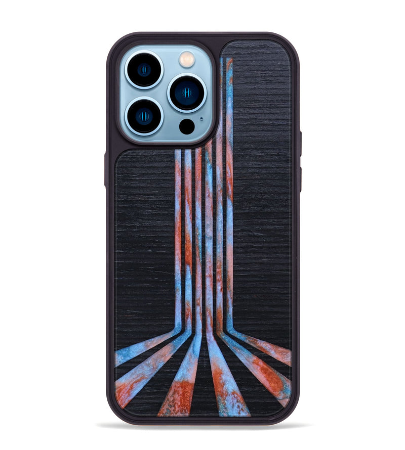 iPhone 14 Pro Max Wood+Resin Phone Case - Stacie (Retro, 659531)
