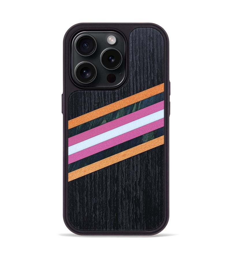 iPhone 15 Pro Wood+Resin Phone Case - Celia (Retro, 659537)