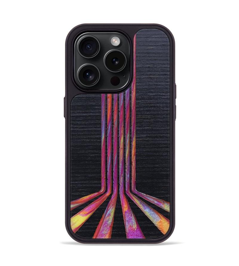iPhone 15 Pro Wood+Resin Phone Case - Ember (Retro, 659540)