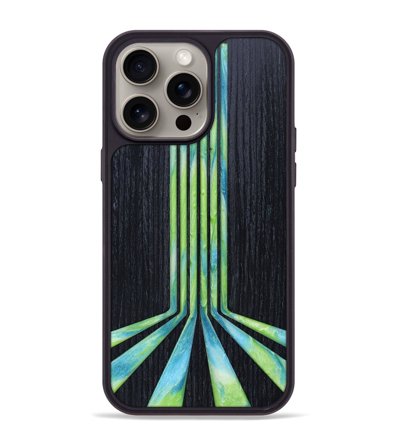 iPhone 15 Pro Max Wood+Resin Phone Case - Nyla (Retro, 659555)