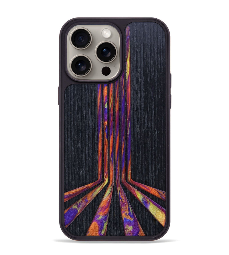 iPhone 15 Pro Max Wood+Resin Phone Case - Silas (Retro, 659563)